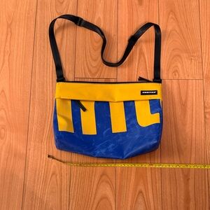 Freitag Blue and Yellow Crossbody Bag